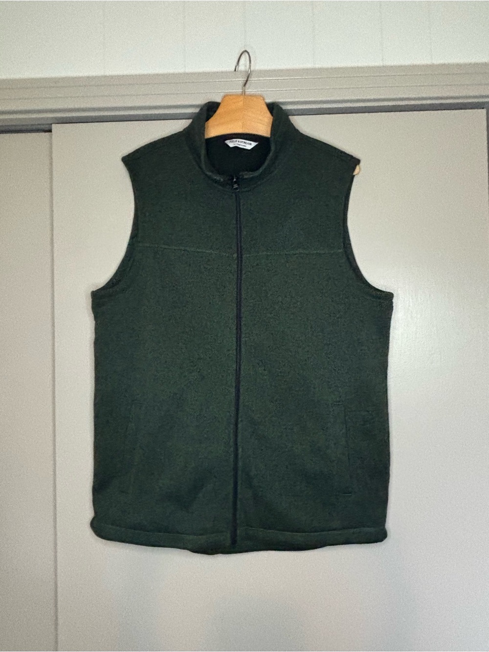 Field & Stream Men's Dark Green Full-Zip Fleece Vest size L